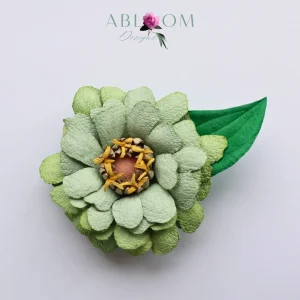 Zinnia Small- Green Leather