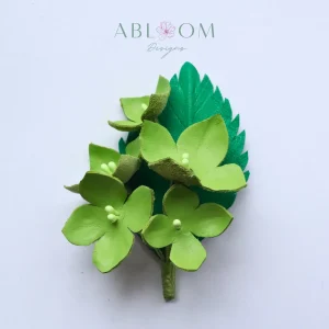 Hydrangea Small Spray- Lime Leather