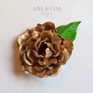 Rose Small- Gold Leather