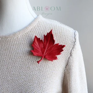 Maple Leaf-  Red Leather