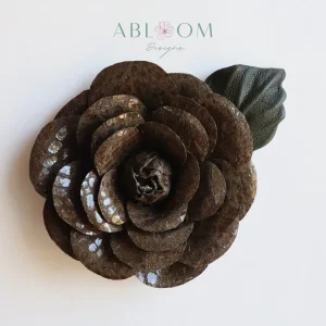 Camellia- Loden Green Metallic Leather