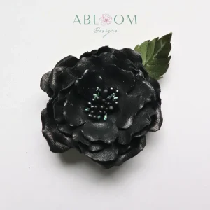 Rose Small- Black Upcycled Leather